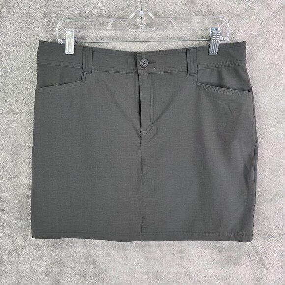 Womens Eddie Bauer Gray Stretch Skort Polyester Blend Lightweight Stretch 10 - Picture 2 of 9